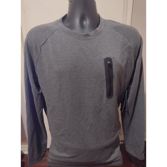 Russell Dri Power 360 Shirt Men Size Large L Training Fit Gray Long Sleeve NWT - Picture 1 of 10